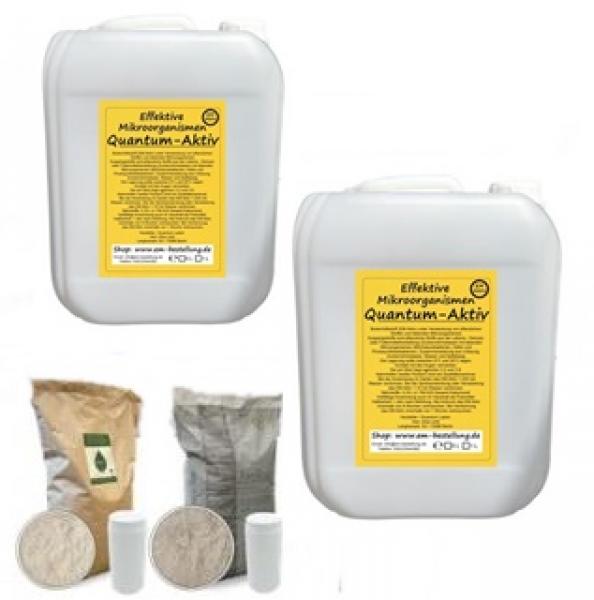 EM Teichsanierung mit EM Aktiv 20L (EMa) EM Pulver 2kg und Zeolith/Basalt 2kg